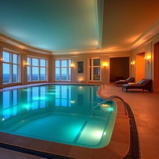 Skibo Castle's swimming pool and spa area, offering a relaxing retreat.